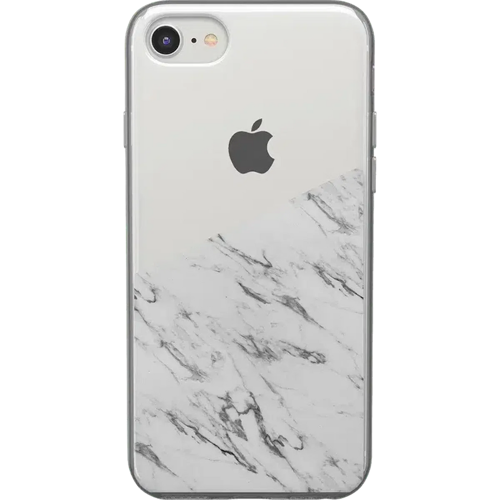 Let's Split | Half White Clear Marble Case
