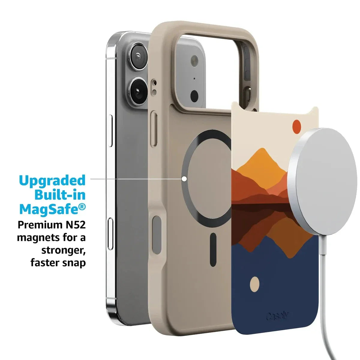 Opposites Attract | Day & Night Colorblock Mountains Case